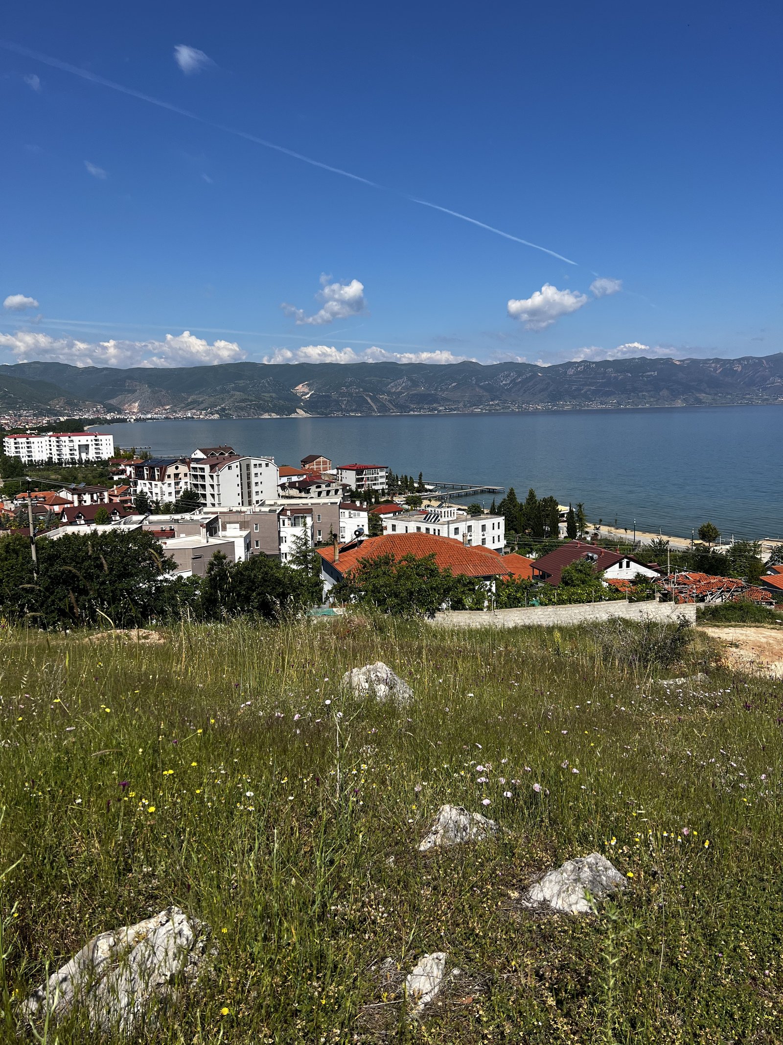 The beginning of the Ohrid Highlands Trail — where the old trailhead meets the new highway